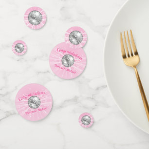 Disco Ball Baby Shower Pink Girl Confetti