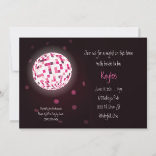 Disco Ball Bachelorette Party Invitations