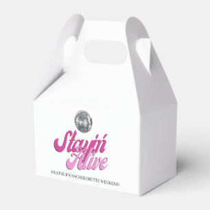 Disco Ball Bachelorette Stayin Alive Hangover Kit  Favour Box