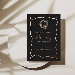 Disco Ball Birthday Foil Invitation