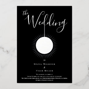 Disco Ball Black Silver Wedding