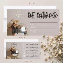 Disco Ball | Boho Flowers | Gift Certificate