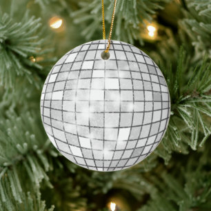 Disco Ball Ceramic Ornament