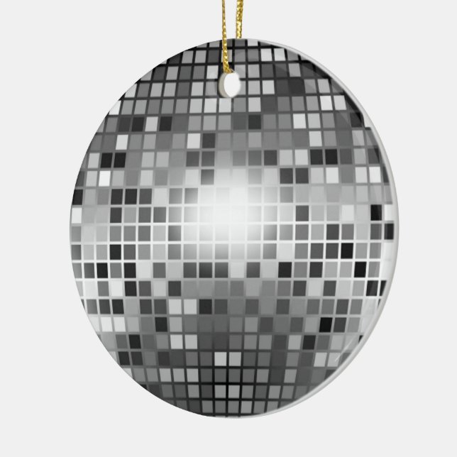 DISCO BALL CERAMIC ORNAMENT (Left)