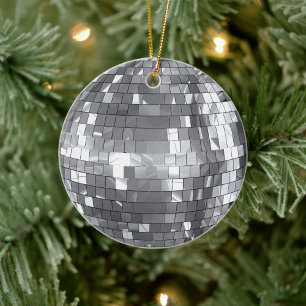 Disco Ball Christmas Funky Fun and Love Ceramic Ornament