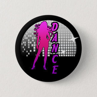 Disco Ball Dancer. 6 Cm Round Badge