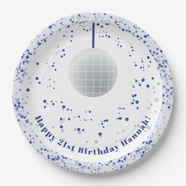Disco Ball Dancer Paper Plate (Front)