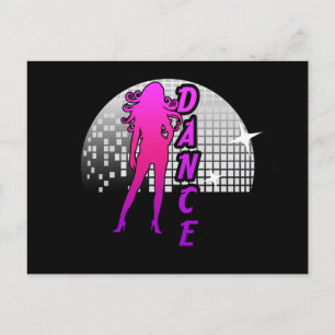 Disco Ball Dancer. Postcard