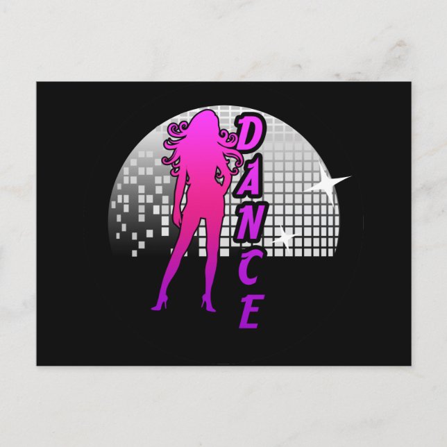 Disco Ball Dancer. Postcard (Front)