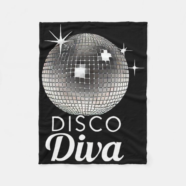 Disco Ball Disco Diva Queen3  Fleece Blanket (Front)