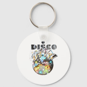 Disco Ball Disco Diva Queen - 70s Retro Vintage Da Key Ring