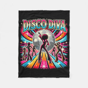 Disco Ball Disco Diva Queen Fleece Blanket