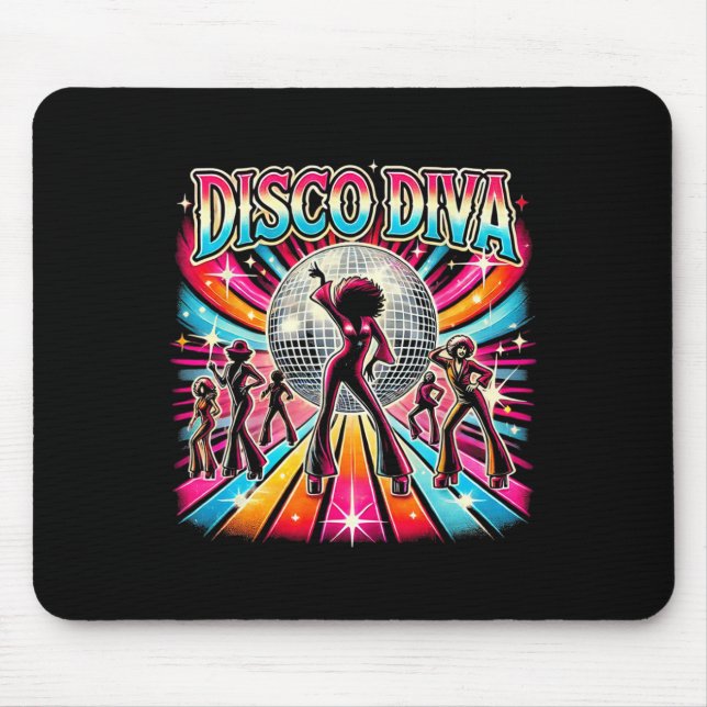 Disco Ball Disco Diva Queen  Mouse Pad (Front)
