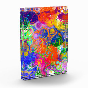 Disco Ball Electricity Fluid Art  Photo Block