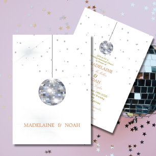 Disco Ball Elegant Chic Wedding Rehearsal Invitation