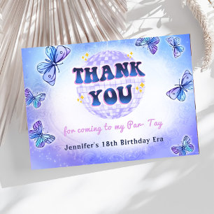 Disco Ball Eras Birthday Party Thank You Card