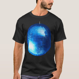 Disco Ball Fever Silver And Blue Glitter Ball Danc T-Shirt