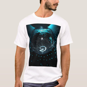 Disco Ball Glare, Nightclub Background. T-Shirt