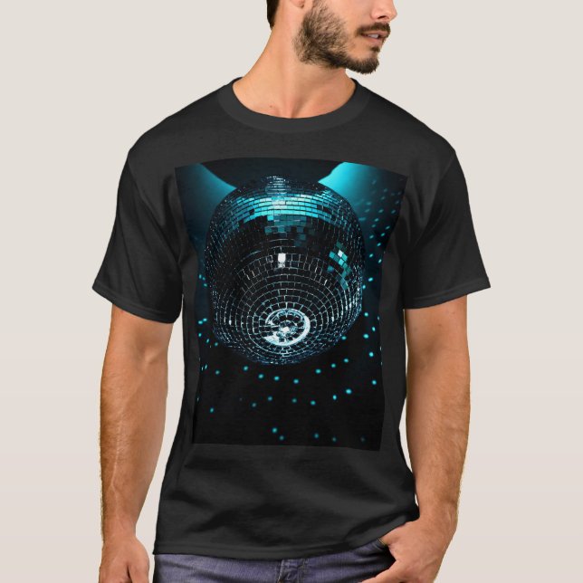 Disco Ball Glare, Nightclub Background. T-Shirt (Front)