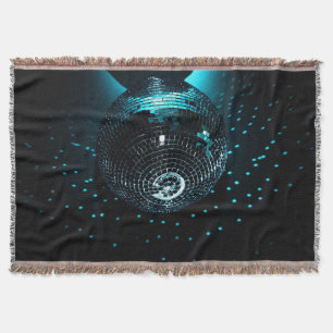 Disco Ball Glare, Nightclub Background. Throw Blanket