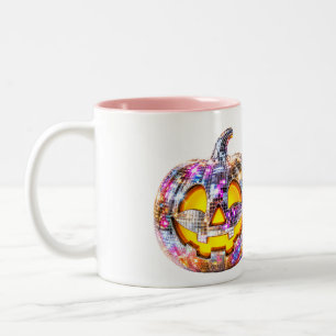 Disco Ball Glitter Pumpkin Mug