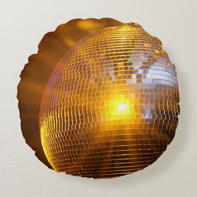 disco ball groovy round cushion (Front)