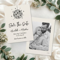 Disco Ball Hand Drawn Photo Wedding