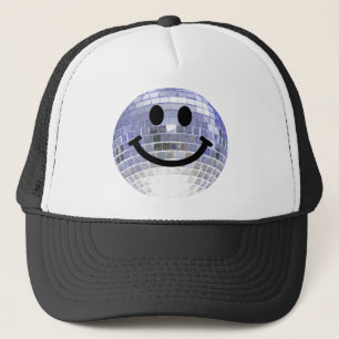 Disco Ball Happy Face Trucker Hat