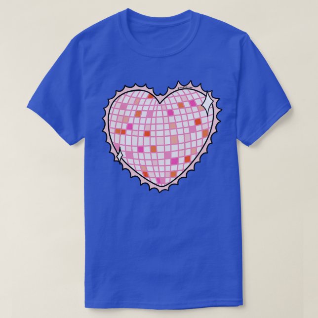 Disco Ball Heart T-Shirt (Design Front)