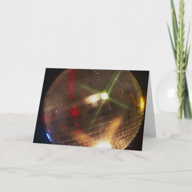 disco ball holiday card (Front)