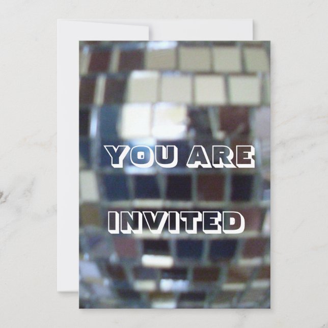 Disco Ball Invitation (Front)