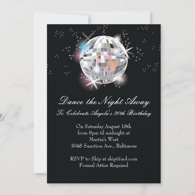 Disco Ball Invitations (Front)