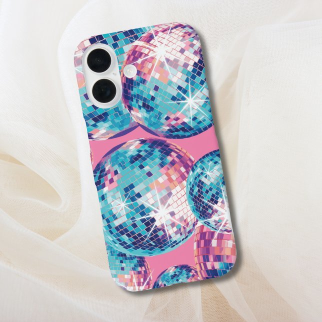 Disco Ball iPhone Case Pink Blue Y2K (Creator Uploaded)