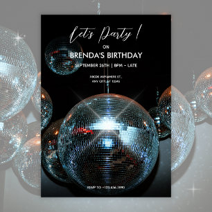 Disco ball Ligts Party Invitation