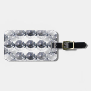 disco ball luggage tag