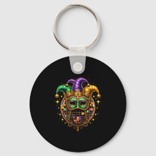 Disco Ball Mardi Gras Carnival Party Lovers Women  Key Ring