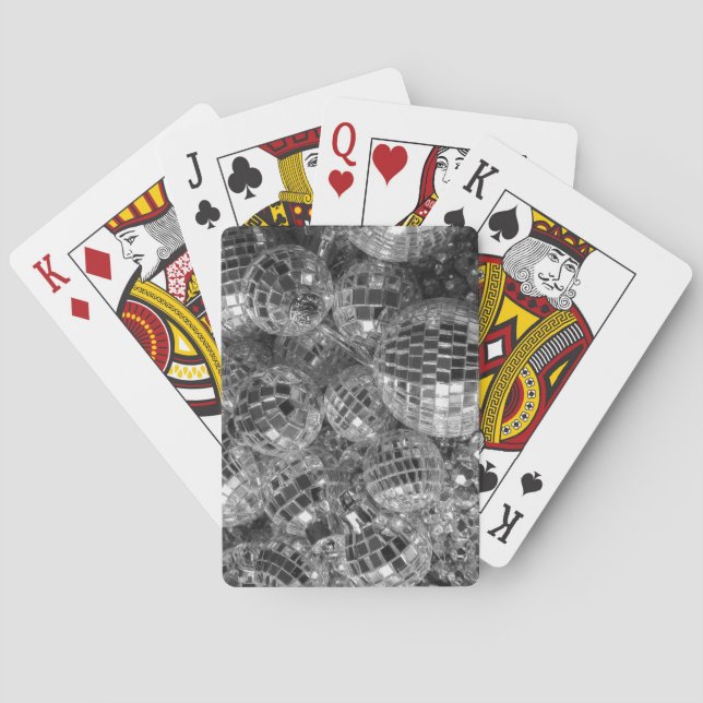 Disco Ball Ornaments Playing Cards (Back)
