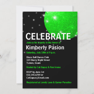 Disco Ball Party Invitations
