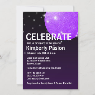 Disco Ball Party Invitations