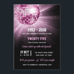 Disco ball pink invitation<br><div class="desc">This "Disco Ball" theme available in different products. Feel free to contact me if you want in different products that I don't have.</div>