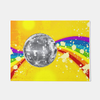 Disco Ball Rainbow Doormat