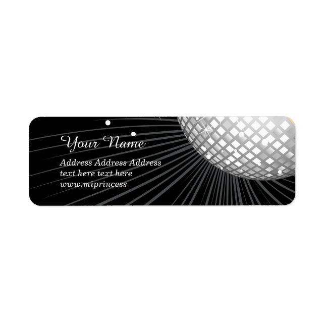 Disco ball, Return Address Labels (Front)