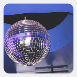 Disco ball square sticker