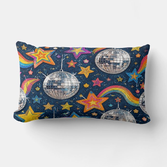 Disco Ball Stars Pillow (Front)