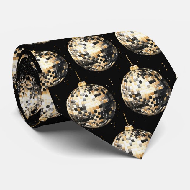 Disco Ball Steampunk Neck Tie (Rolled)