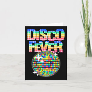 Disco Ball Themed Vintage Disco Fever Dancing  Card
