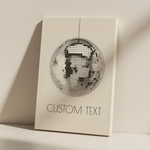 Disco Ball Wall Art Personalised Canvas