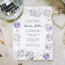 Disco Ball Watercolor Birthday Party