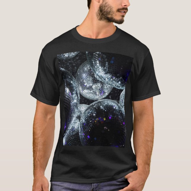 Disco Balls: Dark Party Atmosphere T-Shirt (Front)