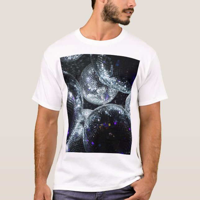 Disco Balls: Dark Party Atmosphere T-Shirt (Front)